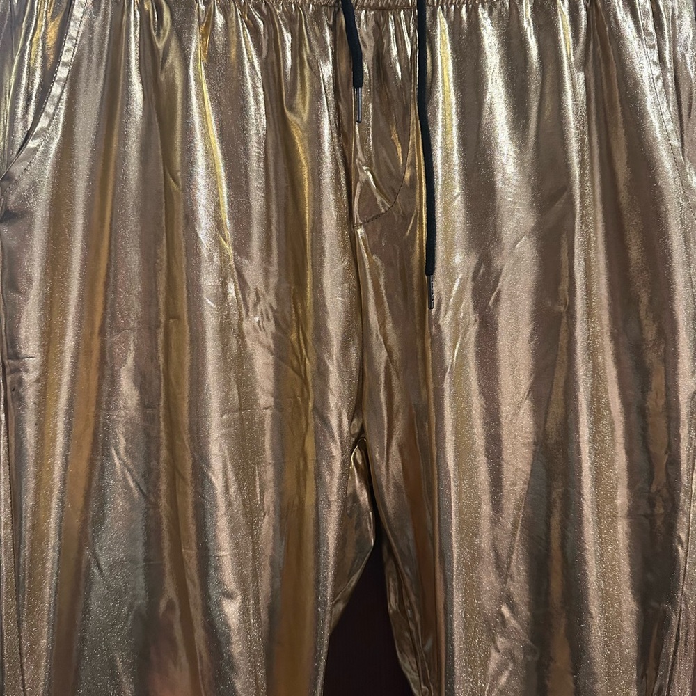 Shiny Gold Metallic Pants